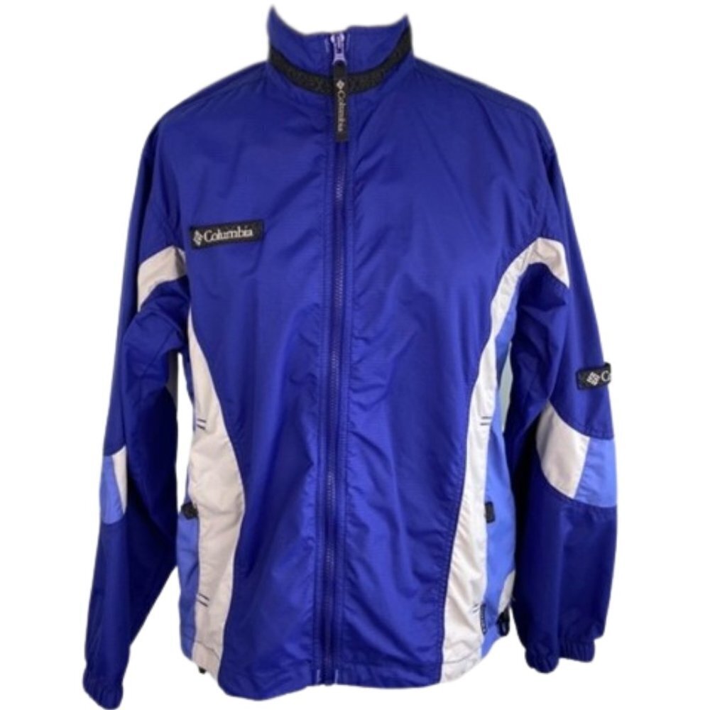 Columbia Packable Purple and Gray Windbreaker Size Small